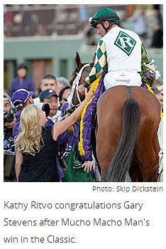 Ritvo Counts Her Blessings After Classic Win, By Blood-Horse Staff